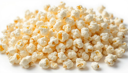 Pile of Delicious Popcorn, Tasty Snack, Cinema Treat, and Food Background.
