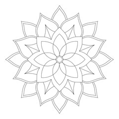 An Ethnic Oriental Decorative Design for Tattoos and Ornaments