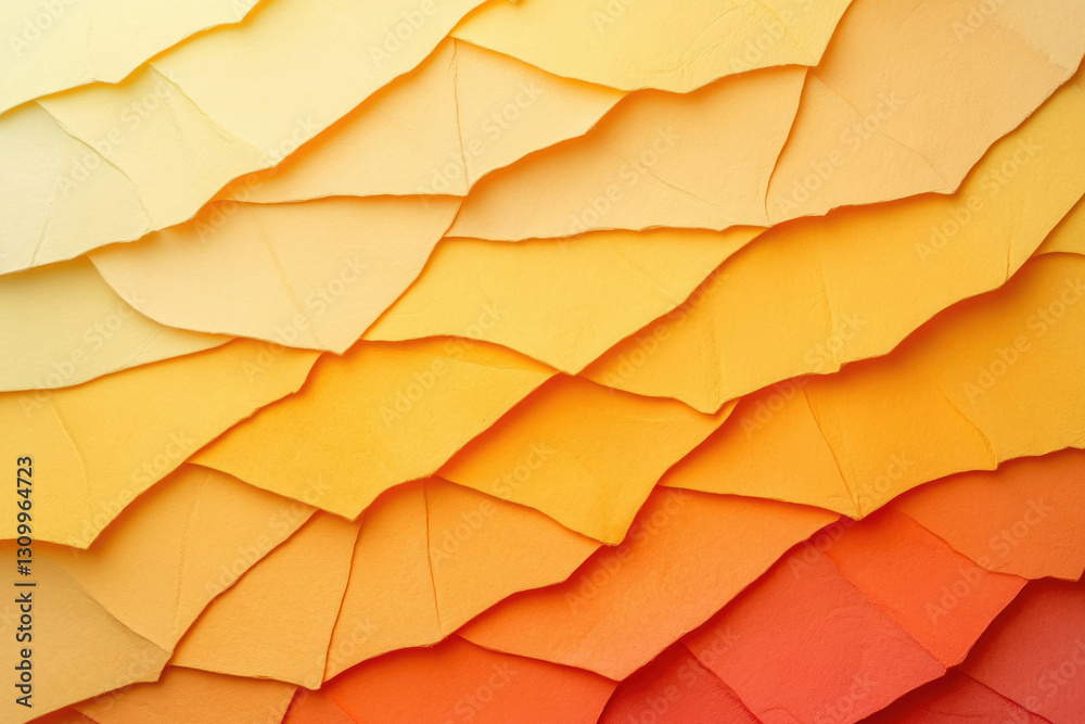 Poster abstract background of layered, cracked paint in warm, orange hues, creating a textured, gradient ef