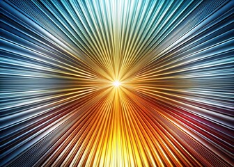 Obraz premium Low-light industrial scene with radiating abstract lines.