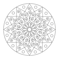 An Ethnic Oriental Decorative Design for Tattoos and Ornaments