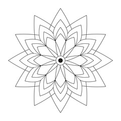 An Ethnic Oriental Decorative Design for Tattoos and Ornaments