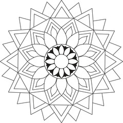 An Ethnic Oriental Decorative Design for Tattoos and Ornaments