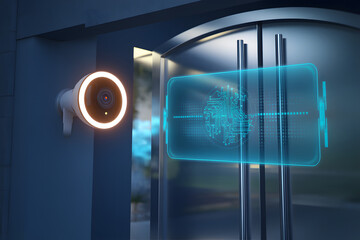 AI surveillance system securing a residential house