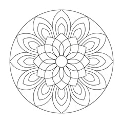 An Ethnic Oriental Decorative Design for Tattoos and Ornaments