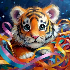 Niedliches Tigerbaby