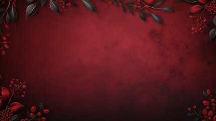  A dark red Christmas background with subtle embossed textures, perfect for greeting cards and holiday decorations.