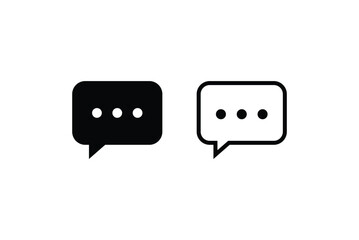 Message icon. Chat, conversation, SMS, comment, text bubble, bubble chat vector illustration.