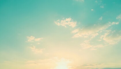 Fototapeta premium Serene Sunset Sky With Pastel Clouds