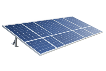 3D solar panel isolated on a white background