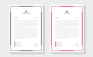 Modern Creative and Clean business style letterhead bundle of your corporate project design. Set to print. modern business unique business letterhead. Full y editable.