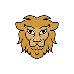 Leo vector illustration modern simple flat design