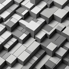 Obraz premium Randomized Square Pattern | Mosaic Tile Canvas in the Bathroom | Black White gray | Flor Wall Club Gilaf design | Abstract Image Background