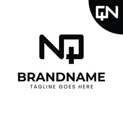 Letters QN and NQ Monogram Logo Set, suitable for any brand with NQ or QN initials