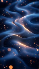 Obraz premium Waves flowing with lights, cosmic backdrop