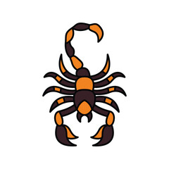 Scorpion vector illustration modern simple flat design