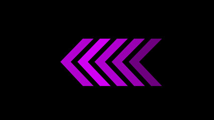 colorful arrow icon concept illustration file Warning striped arrow. Safety type. Isolated on black background.