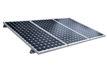 3D solar panel isolated on a white background