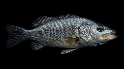Obraz premium Black background fish studio shot, aquatic life