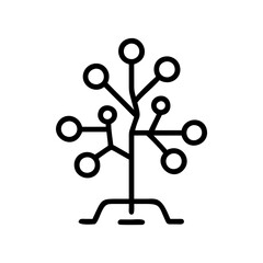 An abstract representation of machine learning in the form of a growing tree