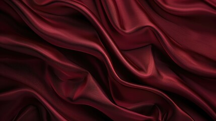 Fototapeta premium Maroon Silk Texture for High-End Fashion Use