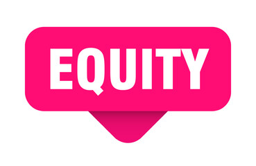 equity sticker. equity sign on transparent background