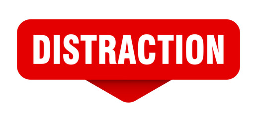 distraction sticker. distraction sign on transparent background