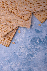 Traditional Jewish bread matzo for Passover