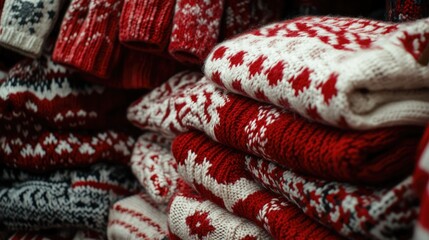 Fototapeta premium Stacked sweaters