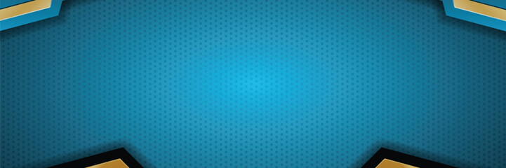 Teal Geometric Background with Gold Accents