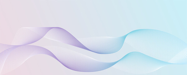 Lovely blue-purple gradient wavy lines pattern background. Abstract sweet pastel style wave motion design. Romantic or luxury love theme sound energy. Art & Illustration
