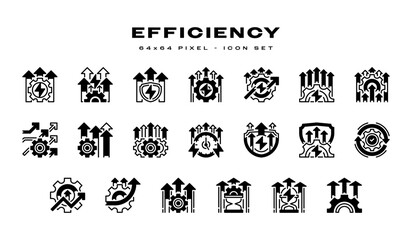 Efficiency Glyph line icon. Universal creative premium symbol. Vector sign icon logo template. Vector illustration
