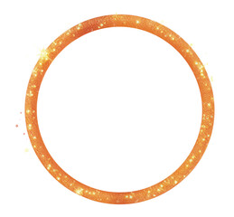 Obraz premium PNG Golden circle frame background glowing golden.