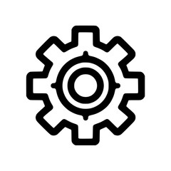 Obraz premium Gear icon in outline style representing settings and maintenance