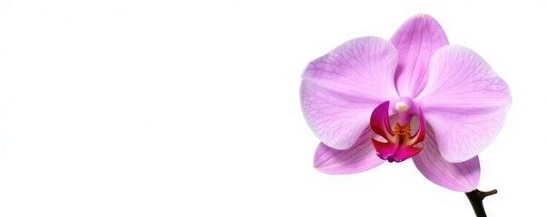 Fototapeta premium Simple yet elegant flower isolated on white background, color, isolated flowers, orchid