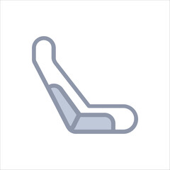 Clean car seat icon, suitable for automotive design and transportation apps.