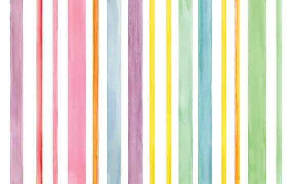 hand drawn watercolor stripes pattern.  colorful. wallpaper ,  spring and summer stripes unique stripes, decor items 