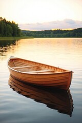 Obraz premium Small Boat on Lake