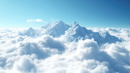 Mountain Range Viewed from Plane