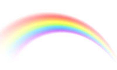 Multi coloured rainbow isolated on white, Transparent rainbow Vector illustration