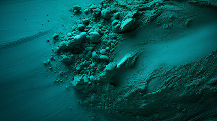 Phthalo green abstract powder pigment design, clean and simple, perfect for background, display, and presentation.

