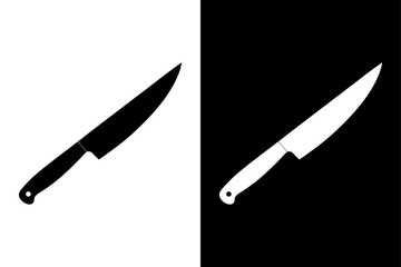 Cutting Tool Knife Silhouette Ideal for Cooking & Food Graphics.