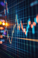 Growth stock market analysis chart with visual details