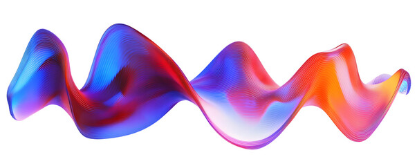 Fototapeta premium Abstract colorful wavy shape, 3d render