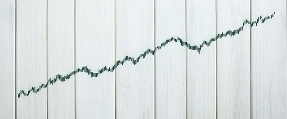 Line graph illustrating stock price growth