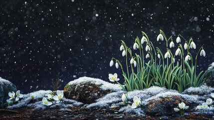 Snowdrops herald the arrival of spring in 2025.
 