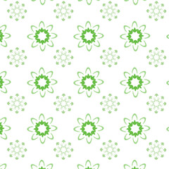 Green floral 
seamless vector pattern of flowers in various colors and shapes multi color floral 