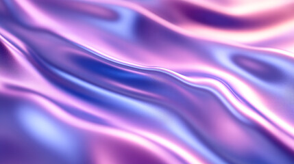 Fototapeta premium Abstract iridescent fabric texture with pink and purple waves