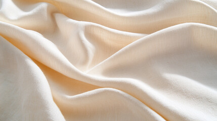 Rustic Linen Fabric with Natural Wrinkles and Soft Shadows
