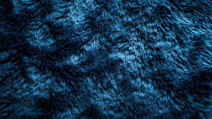 Luxurious blue faux fur texture with rich, deep tones and soft fibers
